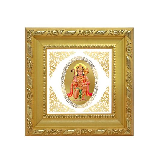 Lord Hanuman | Divine Sankat Mochan Royal Tabletop Photo Frame in 24K Gold Plated Foil