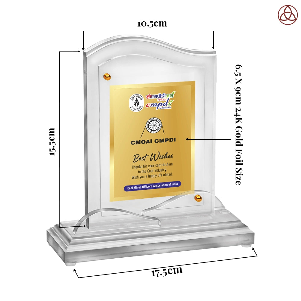 Acrylic Trophy Award | Congratulations Trophy For Celebrations, Ceremony, Events & Functions- Size 1