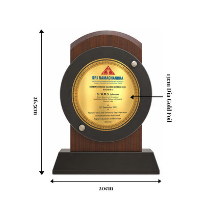Customized MDF Memento with Matter Printed on 24K Gold Plated Foil | Premium Corporate Gifting Award