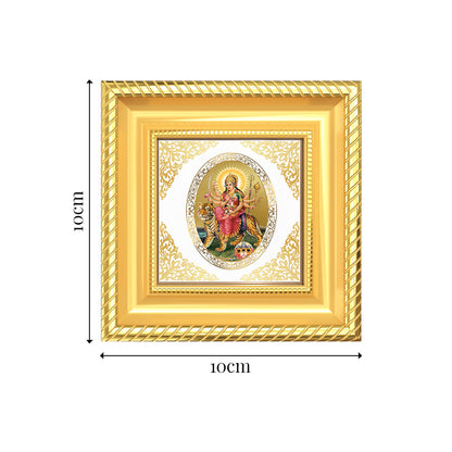 Goddess Durga | Divine Maa Durga Royal Tabletop Photo Frame in 24K Gold Plated Foil