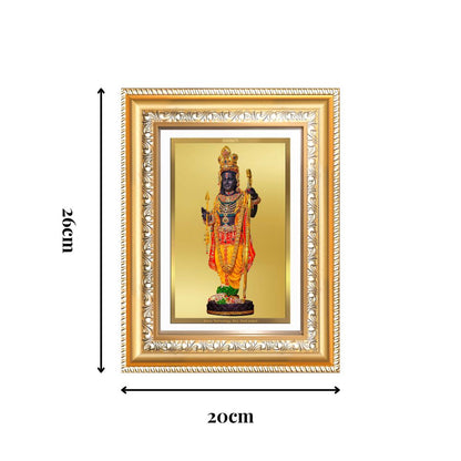 Diviniti 24K Gold Plated Ram Lalla With Arch (Classic) Divine Wall Frame for Home Mandir & Office Decor | Luxury Spiritual Gift