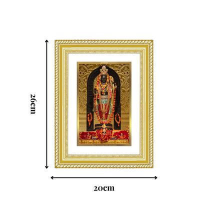 Diviniti 24K Gold Plated Ram Lalla (Classic) Divine Wall Frame for Home Mandir & Office Decor | Luxury Spiritual Gift