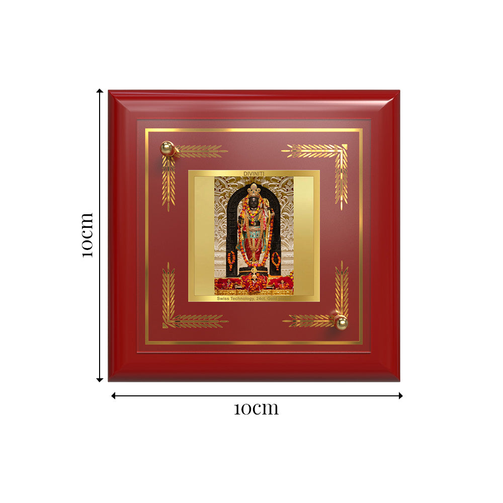 Ram Lalla | Ram Lalla Divine 24K Gold Plated Photo Frame for Home Décor, Tabletop & Office | Blessings of Purity, Devotion & Protection (MDF1A)