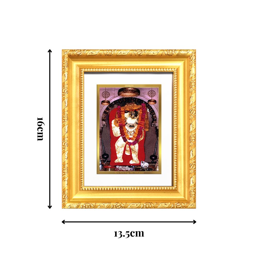 Diviniti 24K Gold Plated Mehndipur Balaji |Divine Table Top Frame for Home Mandir & Office Decor | Luxury Spiritual Gift