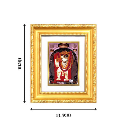 Diviniti 24K Gold Plated Mehndipur Balaji |Divine Table Top Frame for Home Mandir & Office Decor | Luxury Spiritual Gift