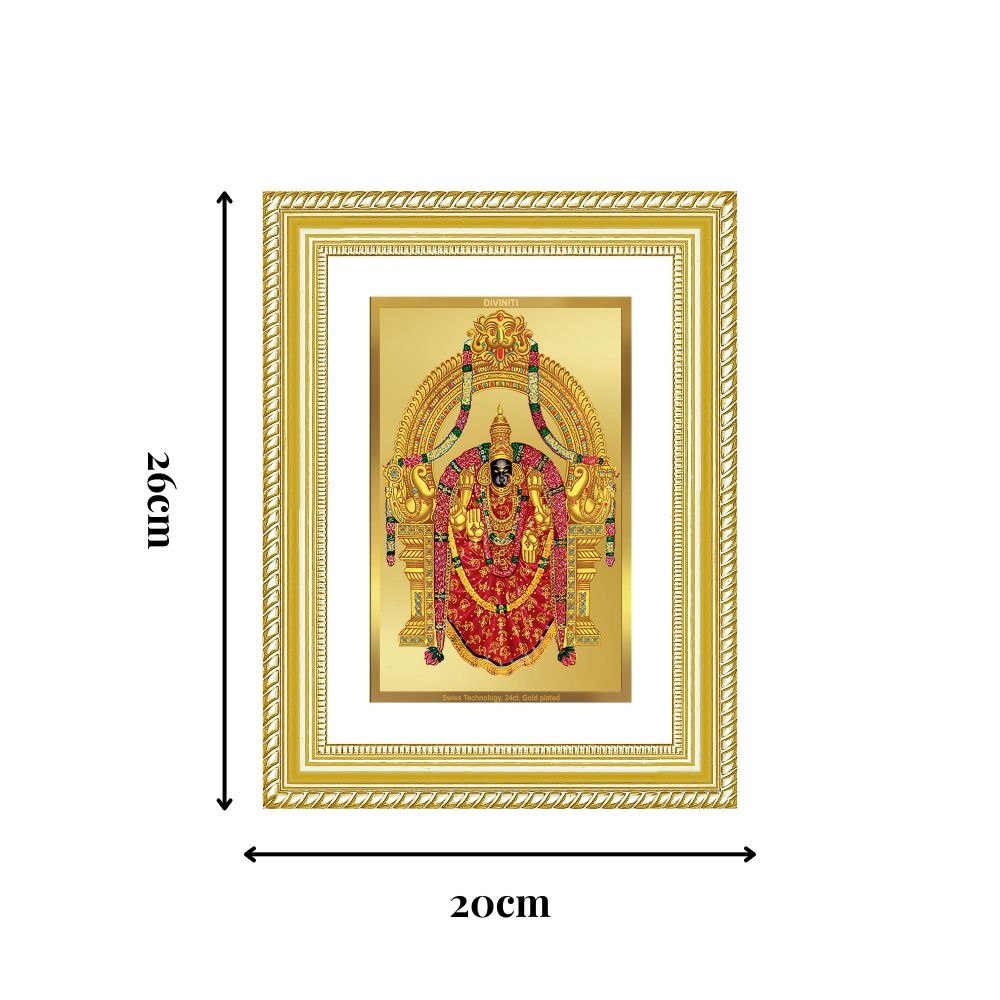 Diviniti 24K Gold Plated Padmavati (Classic) Divine Wall Frame for Home Mandir & Office Decor | Luxury Spiritual Gift