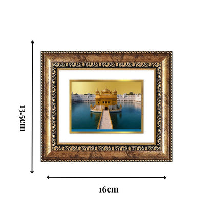Diviniti 24K Gold Plated Golden Temple Divine Table Top Frame for Home Mandir & Office Decor | Luxury Spiritual Gift