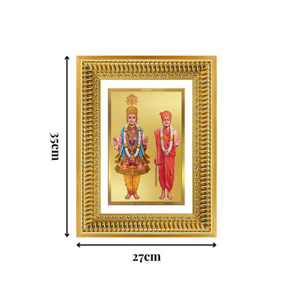 Diviniti 24K Gold Plated Swaminarayan (Classic) Divine Wall Frame for Home Mandir & Office Decor | Luxury Spiritual Gift