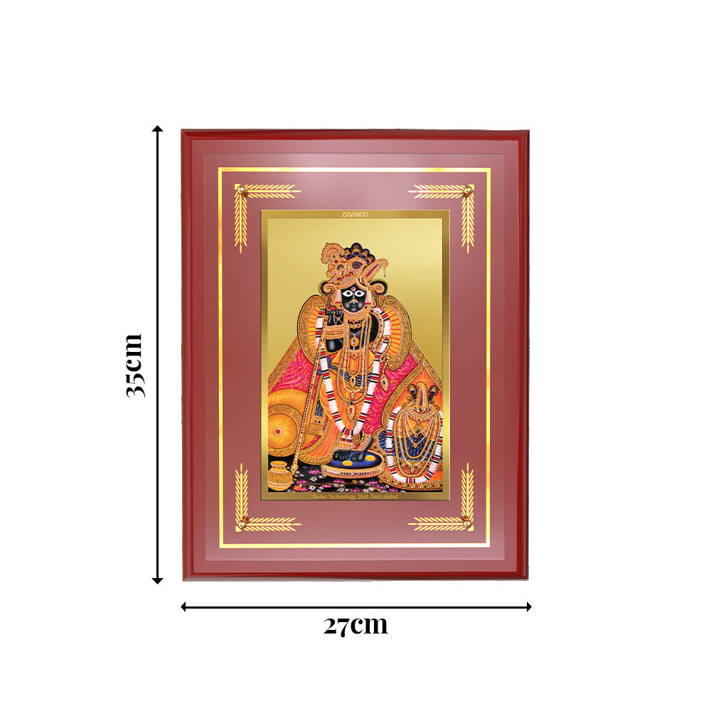 Diviniti 24K Gold Plated Banke Bihari Ji Blessing Tabletop Photo Frame | Love, Devotion & Divine Grace