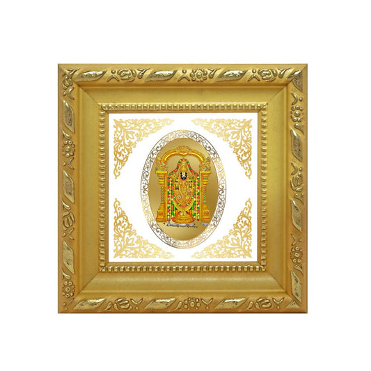 Tirupati Balaji | Divine Lord Venkateswara Royal Tabletop Photo Frame in 24K Gold Plated Foil