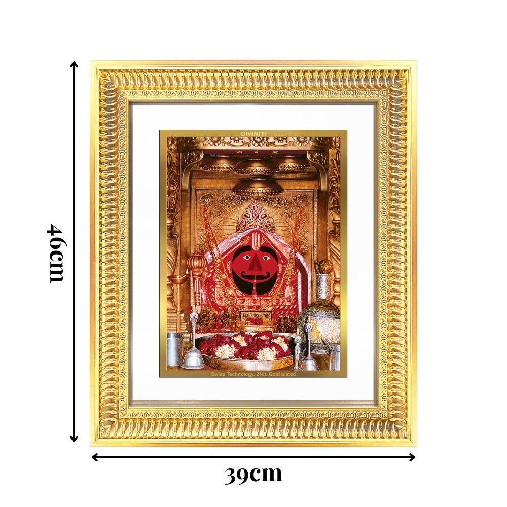 Diviniti 24K Gold Plated Salasar Balaji (Classic) Divine Wall Frame for Home Mandir & Office Decor | Luxury Spiritual Gift
