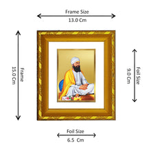 Load image into Gallery viewer, DIVINITI 24K Gold Plated Guru Tegh Bahadur Ji Photo Frame For Home Decor, Festive Gift (15.0 X 13.0 CM)
