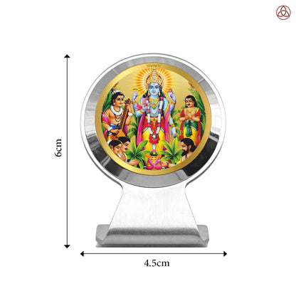 Lord Satyanarayana | Divine Form of Truth and Prosperity Tabletop Frame in 24K Gold Plated Foil