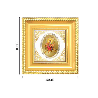 Durga Mantra | Sacred Goddess Mantra Royal Tabletop Photo Frame in 24K Gold Plated Foil