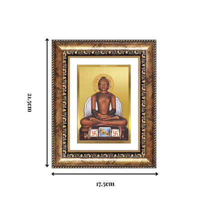 Diviniti 24K Gold Plated Mahavir (Classic) Divine Wall and Table Top Frame for Home Mandir & Office Decor | Luxury Spiritual Gift