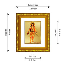 Load image into Gallery viewer, DIVINITI 24K Gold Plated Guru Gorakhnath Photo Frame For Home Decor, TableTop, Gift (15.0 X 13.0 CM)