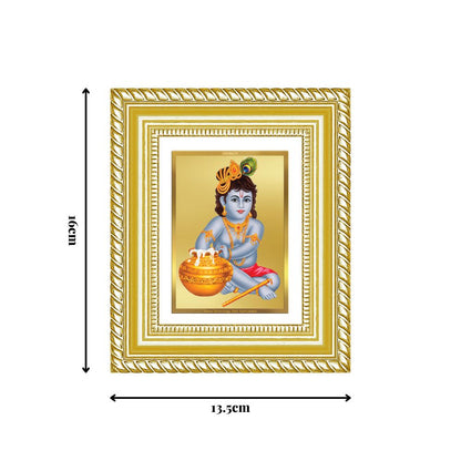 Diviniti 24K Gold Plated Bal Gopal Divine Table Top Frame for Home Mandir & Office Decor | Luxury Spiritual Gift