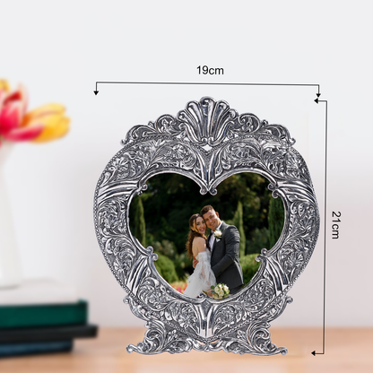 Pure Silver Photo Frame Hearth Design (19x21 cm 210g)
