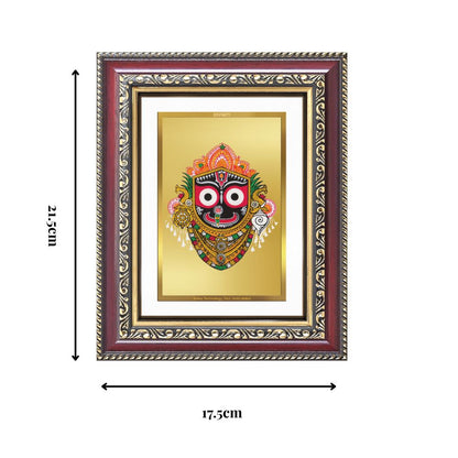 Diviniti 24K Gold Plated Jagannath (Classic) Divine Wall and Table Top Frame for Home Mandir & Office Decor | Luxury Spiritual Gift