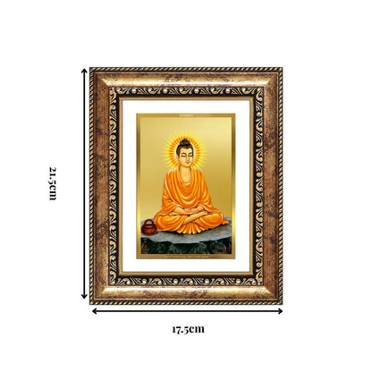 Diviniti 24K Gold Plated Buddha (Classic) Divine Wall and Table Top Frame for Home Mandir & Office Decor | Luxury Spiritual Gift