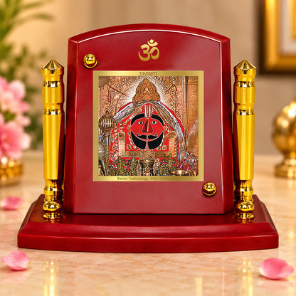 24K Gold-Plated Salasar Balaji MDF Car Dashboard Frame | 7.5x9 CM