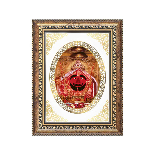 Salasar Balaji Divine Hanuman Sacred Faith & Wish Fulfillment Royal Tabletop Frame in 24K Gold Plated Foil
