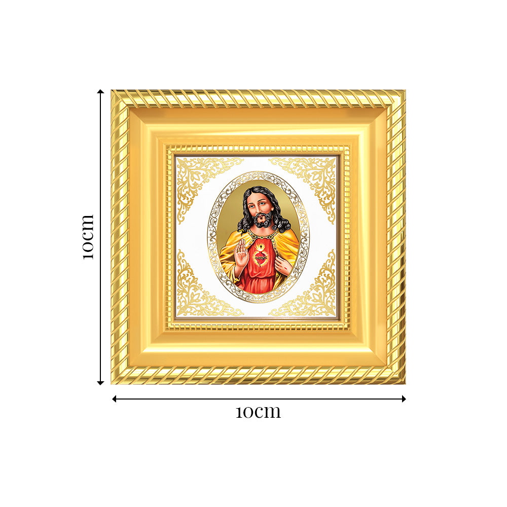 Jesus Christ | Divine Savior Royal Tabletop Photo Frame in 24K Gold Plated Foil
