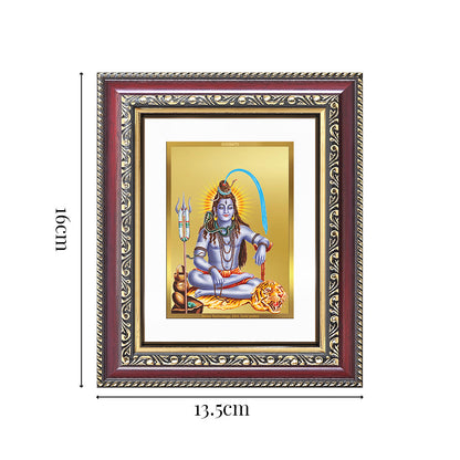 Diviniti 24K Gold Plated Shiva (Classic) Divine Table Top Frame for Home Mandir & Office Decor | Luxury Spiritual Gift