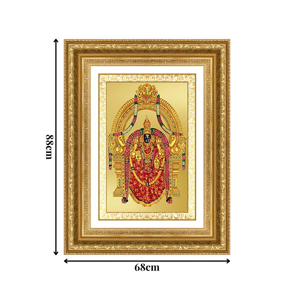 Diviniti 24K Gold Plated Padmavati (Classic) Divine Wall Frame for Home Mandir & Office Decor | Luxury Spiritual Gift