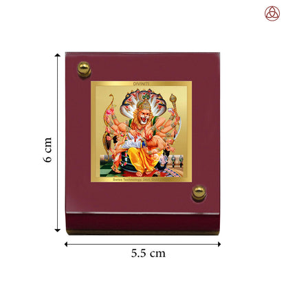 Lord Narasimha | The Fierce Protector Car Dashboard Frame in 24K Gold Plated Foil