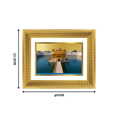 Diviniti 24K Gold Plated Golden Temple (Classic) Divine Wall Frame for Home Mandir & Office Decor | Luxury Spiritual Gift