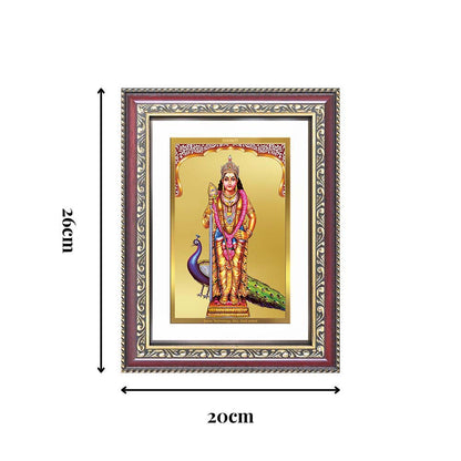 Diviniti 24K Gold Plated Murugan (Classic) Divine Wall Frame for Home Mandir & Office Decor | Luxury Spiritual Gift