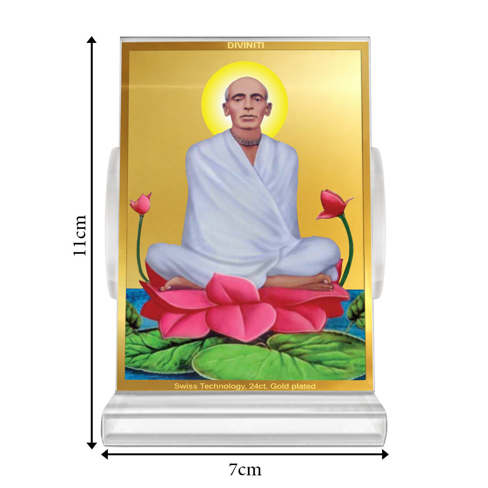 Ram Thakur | Divine Lord Ram Thakur Car Dashboard & Tabletop Photo Frame in 24K Gold Plated Foil