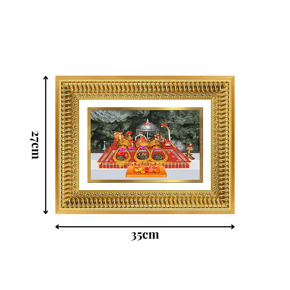 Diviniti 24K Gold Plated Mata Ka Darbar (Classic) Divine Wall Frame for Home Mandir & Office Decor | Luxury Spiritual Gift