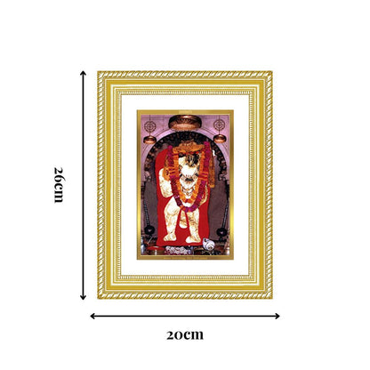 Diviniti 24K Gold Plated Mehndipur Balaji (Classic) Divine Wall Frame for Home Mandir & Office Decor | Luxury Spiritual Gift