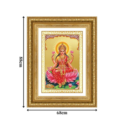 Diviniti 24K Gold Plated Lakshmi (Classic) Divine Wall Frame for Home Mandir & Office Decor | Luxury Spiritual Gift