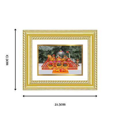 Diviniti 24K Gold Plated Mata Ka Darbar (Classic) Divine Wall and Table Top Frame for Home Mandir & Office Decor | Luxury Spiritual Gift