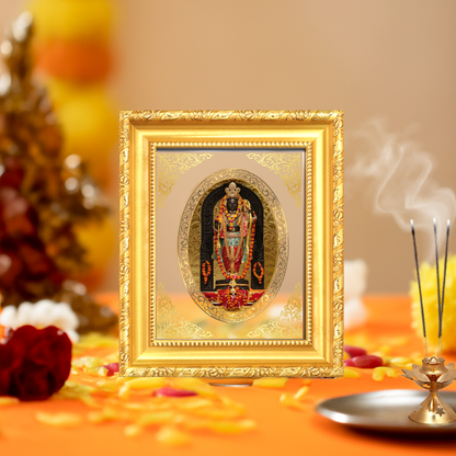 Ram Lalla Divine Child Form of Lord Ram Sacred Blessings Royal Tabletop Frame in 24K Gold Plated Foil