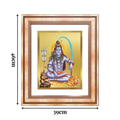 Diviniti 24K Gold Plated Shiva (Classic) Divine Wall Frame for Home Mandir & Office Decor | Luxury Spiritual Gift