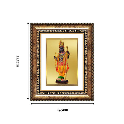 Diviniti 24K Gold Plated Ram Lalla With Arch (Classic) Divine Wall and Table Top Frame for Home Mandir & Office Decor | Luxury Spiritual Gift