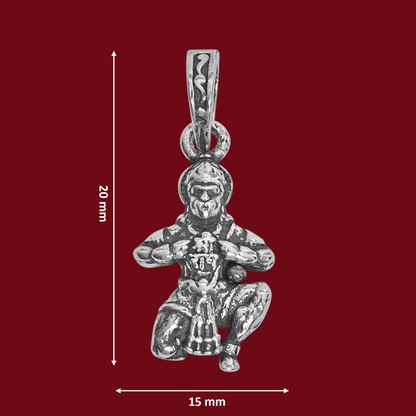 DIVINITI 925 Pure Silver Hanuman Ram Pendant For Men, Women & Kids Divine God Pendant For Birthday, Anniversary, Special Occasion Gift (2x1.5 CM 4 g)