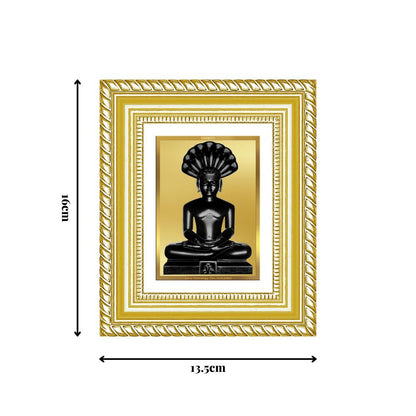 Diviniti 24K Gold Plated Parshvanath Divine Table Top Frame for Home Mandir & Office Decor | Luxury Spiritual Gift