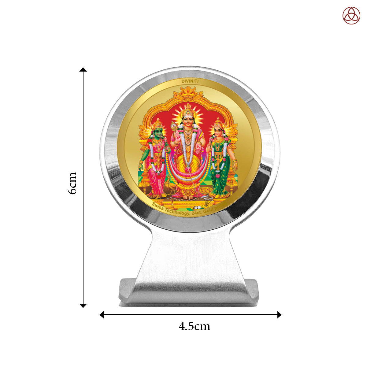 Lord Murugan with Valli | Divine Union Wall & Tabletop Photo Frame in 24K Gold Plated Foil
