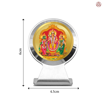Lord Murugan with Valli | Divine Union Wall & Tabletop Photo Frame in 24K Gold Plated Foil