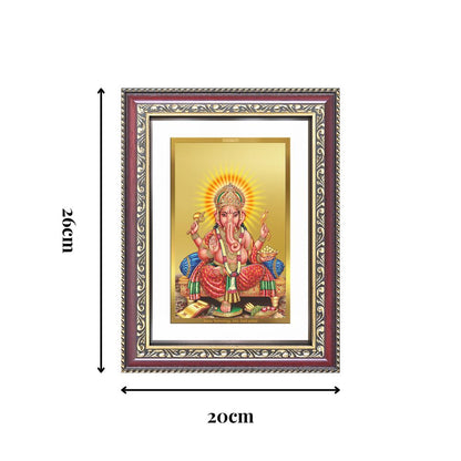 Diviniti 24K Gold Plated Ganesha (Classic) Divine Wall Frame for Home Mandir & Office Decor | Luxury Spiritual Gift