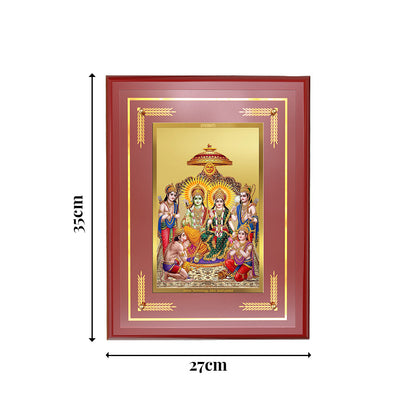 Diviniti Ram Darbar Wall Photo Frame in 24K Gold Plated Foil – Symbol of Dharma, Devotion & Divine Blessings