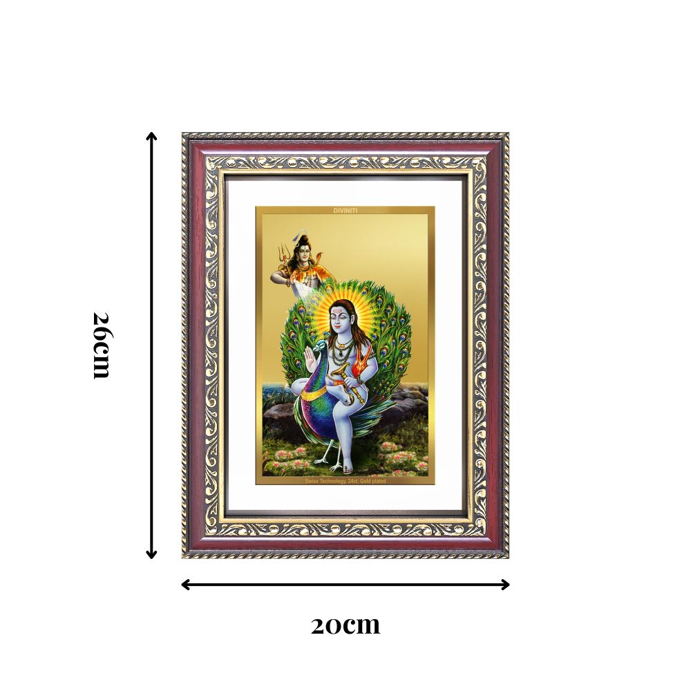 Diviniti 24K Gold Plated Baba Balak Nath Divine Wall Frame for Home Mandir & Office Decor | Luxury Spiritual Gift