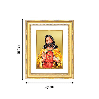 Diviniti 24K Gold Plated Jesus Christ (Classic) Divine Wall Frame for Home Mandir & Office Decor | Luxury Spiritual Gift