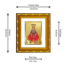 Load image into Gallery viewer, DIVINITI 24K Gold Plated Khatu Shyam Wall Photo Frame For Home Decor Showpiece, Puja (15.0 X 13.0 CM)

