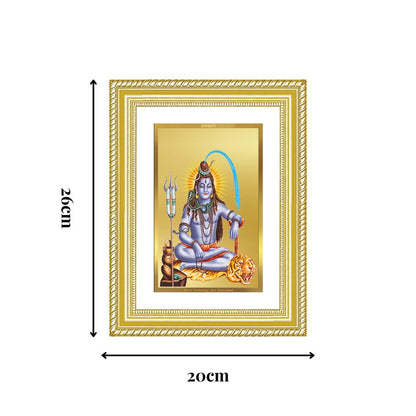 Diviniti 24K Gold Plated Shiva (Classic) Divine Wall Frame for Home Mandir & Office Decor | Luxury Spiritual Gift